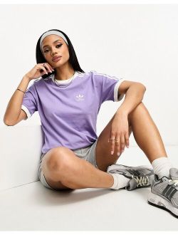 three stripe t-shirt in lilac