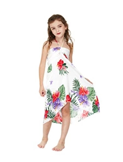 Hawaii Hangover Girl Hawaiian Halter Dress in Pretty Tropical Hot Pink