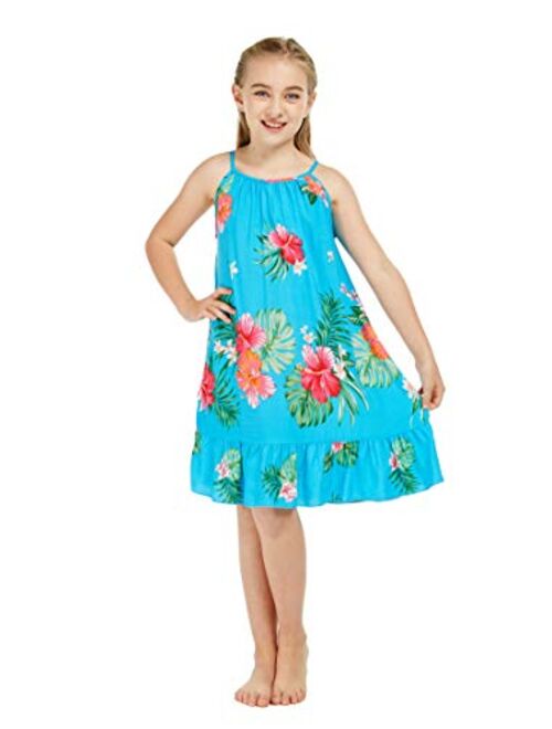 Hawaii Hangover Girl Hawaiian Round Neck Dress in Pretty Tropical