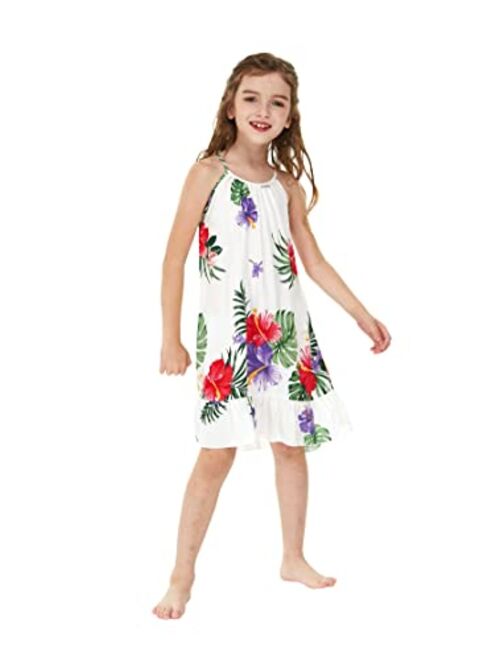 Hawaii Hangover Girl Hawaiian Round Neck Dress in Pretty Tropical