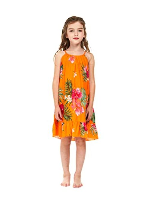 Hawaii Hangover Girl Hawaiian Round Neck Dress in Pretty Tropical