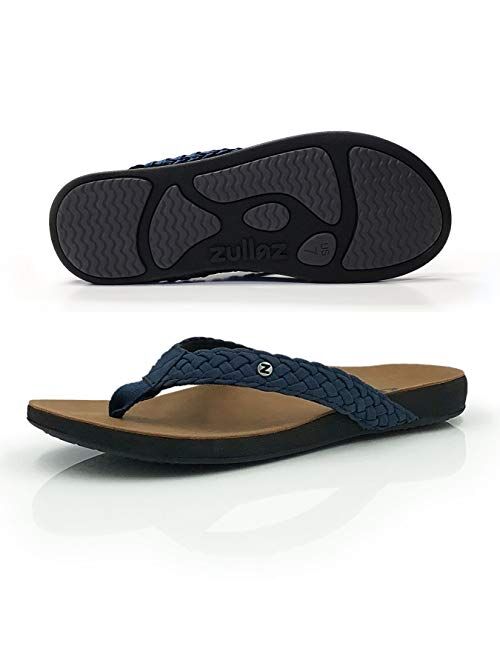 Footlogics Zullaz Xanthe Orthotic Flip Flops for Women, Stylish & Elegant Orthopedic Sandals with Biomechanical Arch Support