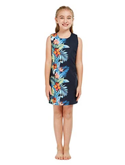 Hawaii Hangover Girl Hawaiian Tank Dress in Orchid Paradise Navy