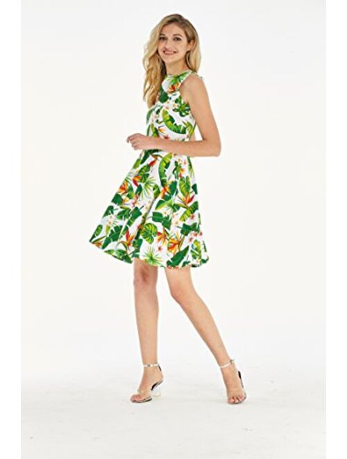 Hawaii Hangover Women's Vintage Fit and Flare Dress in Tropical Patterns