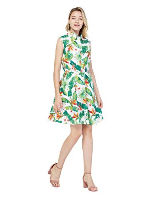 Hawaii Hangover Women's Shirt Dress in Flamingo in Love