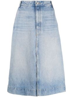 KHAITE The Charlene denim skirt