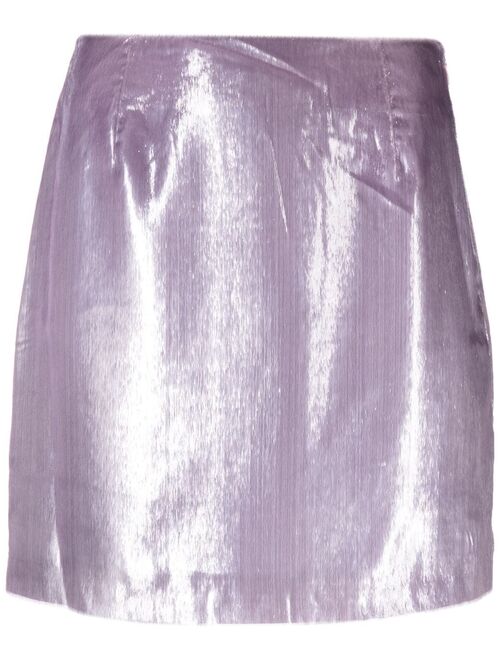 Manuel Ritz high-waisted metallic miniskirt