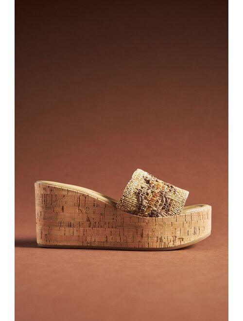 Cordani Jeanna Raffia Cork Wedge