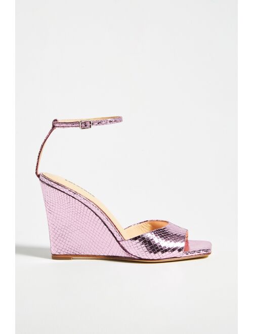 Lola Cruz Metallic Wedge Heels