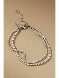 By Anthropologie Double-Layer Crystal Bracelet