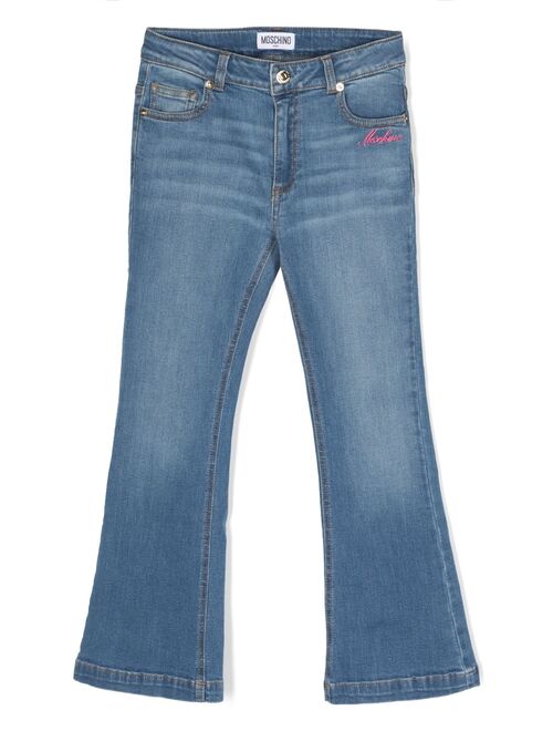 Moschino Kids flared denim jeans