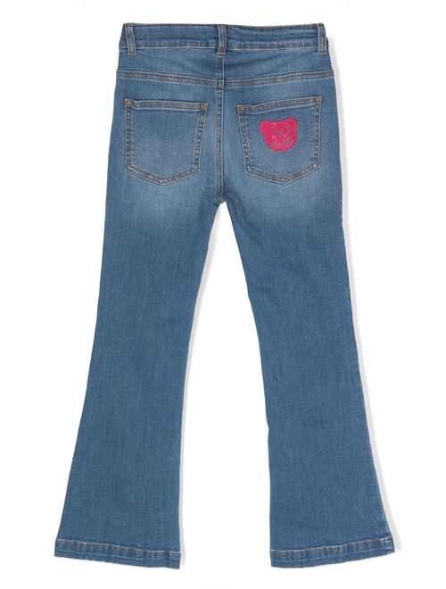 Moschino Kids flared denim jeans