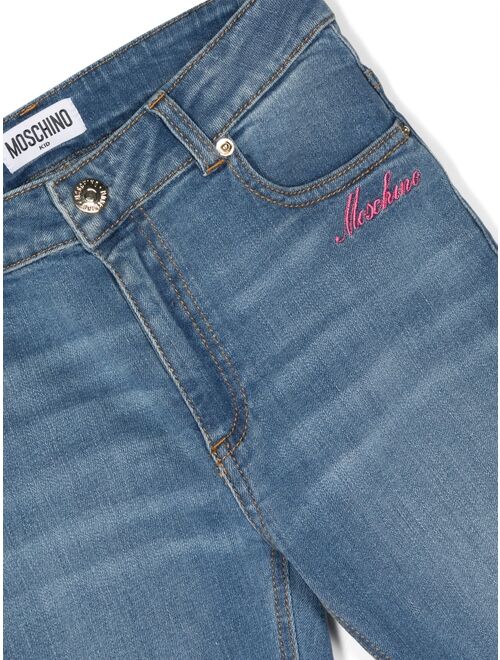 Moschino Kids flared denim jeans