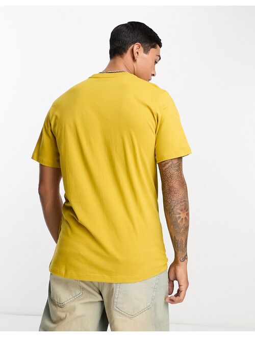 The North Face 'Nature is Magic' chest print t-shirt in yellow