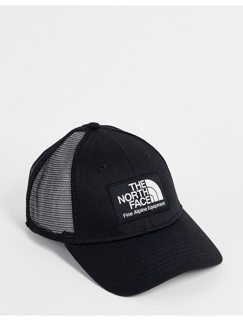 The North Face Mudder trucker cap with mesh back in black