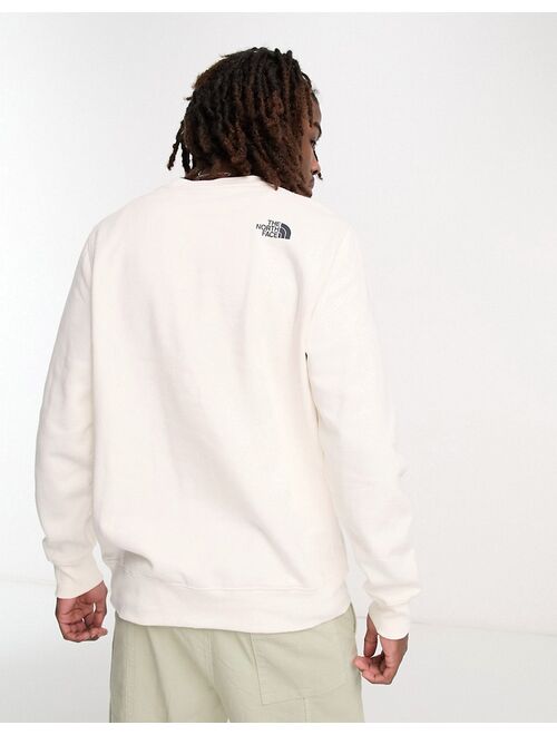 The North Face Graphic Injection chest print sweatshirt in white