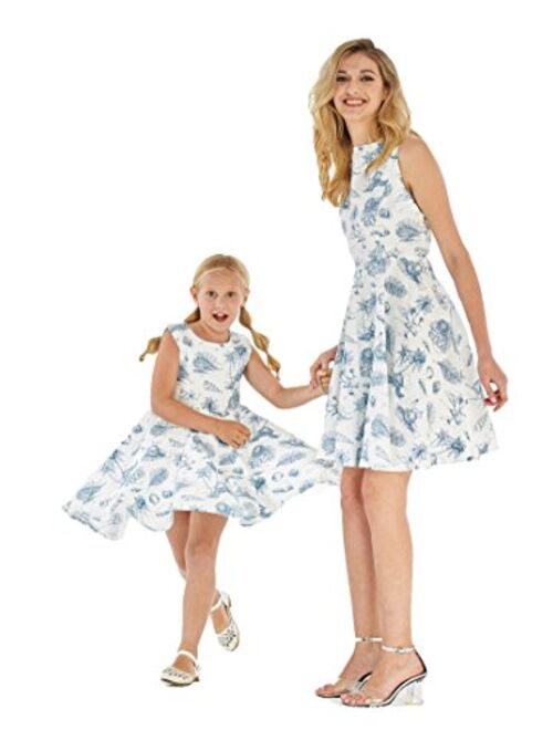 Hawaii Hangover Matching Hawaiian Luau Mother Daughter Vintage Fit and Flare Dresses in Tropical Patterns