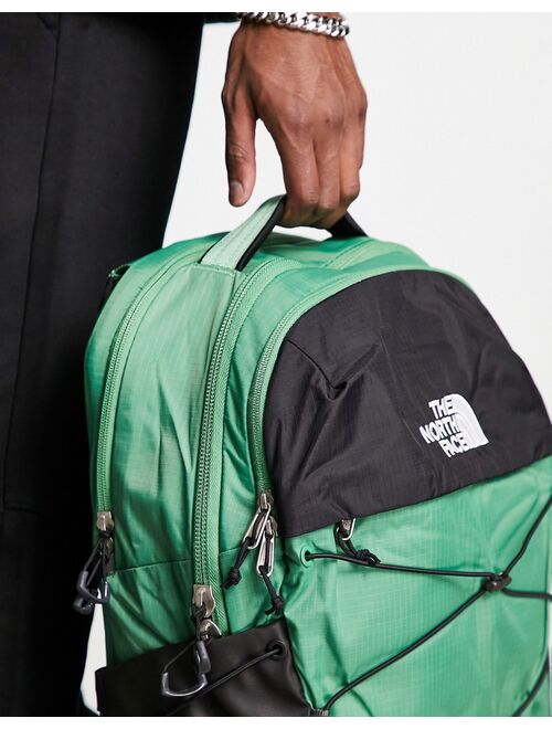 The North Face Borealis backpack in green and black