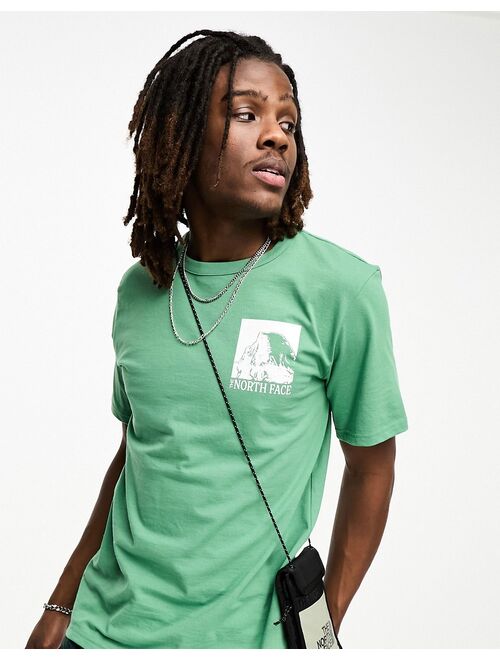 The North Face back print logo T-shirt in green