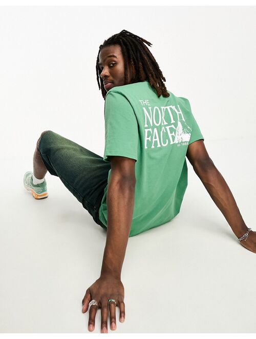 The North Face back print logo T-shirt in green