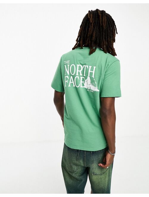 The North Face back print logo T-shirt in green