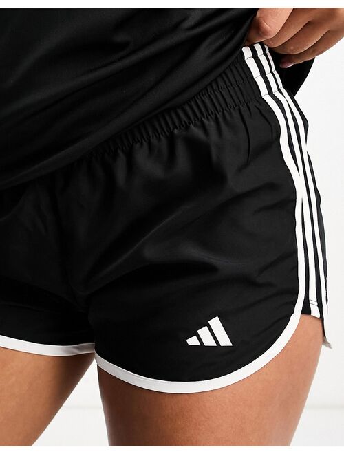 adidas performance adidas Running Own The Run 3 inch M20 shorts in black