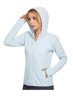 Libin Women's Full Zip UPF 50+ Sun Protection Hoodie Jacket Long Sleeve Sun Shirt Hiking Outdoor Performance with Pockets