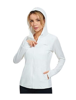 Libin Women's Full Zip UPF 50+ Sun Protection Hoodie Jacket Long Sleeve Sun Shirt Hiking Outdoor Performance with Pockets