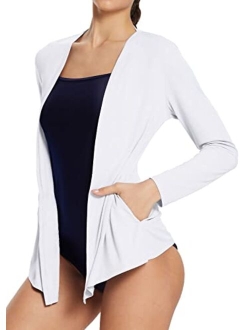 Women's UPF 50  Lightweight Cardigan with Pockets Long Sleeve Sun Shirts UV Protection Clothing Quick Dry