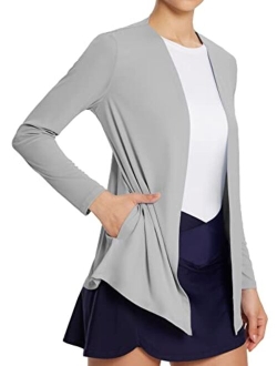 Women's UPF 50  Lightweight Cardigan with Pockets Long Sleeve Sun Shirts UV Protection Clothing Quick Dry