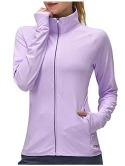 Kpsun Women's UPF 50+ UV Sun Protection Clothing Long Sleeve Athletic Hiking Shirts Lightweight SPF Zip Up Outdoor Jacket