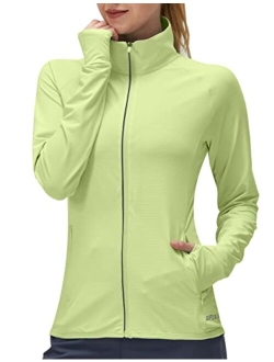 Kpsun Women's UPF 50+ UV Sun Protection Clothing Long Sleeve Athletic Hiking Shirts Lightweight SPF Zip Up Outdoor Jacket