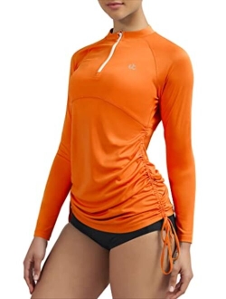 Ewedoos Rash Guard for Women, Sun Protection Clothing SPF Shirts for Women UPF 50+ Swimsuit Tops Hiking Surfing Fishing