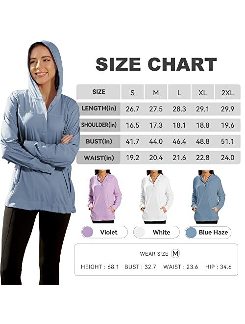 Mabove Women's UPF 50+ Sun Protective Hoodie Fall Long Sleeve Sun Shirts SPF Hiking Fishing Lightweight Shirt