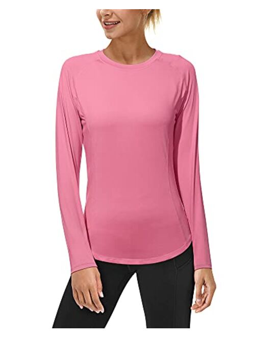 Roadbox Women's Long Sleeve UV Sun Shirts UPF 50+ Workout Swim Rash Guard Tops