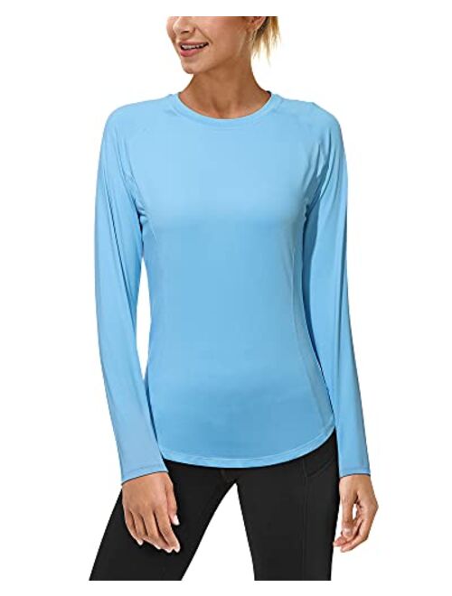 Roadbox Women's Long Sleeve UV Sun Shirts UPF 50+ Workout Swim Rash Guard Tops