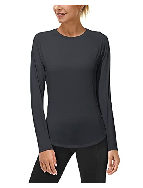 Roadbox Women's Long Sleeve UV Sun Shirts UPF 50+ Workout Swim Rash Guard Tops