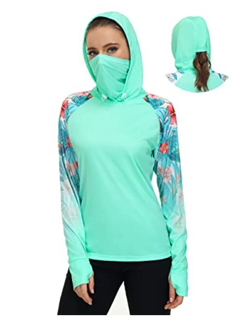 Roadbox Women's Long Sleeve UV Sun Shirts UPF 50+ Workout Swim Rash Guard Tops