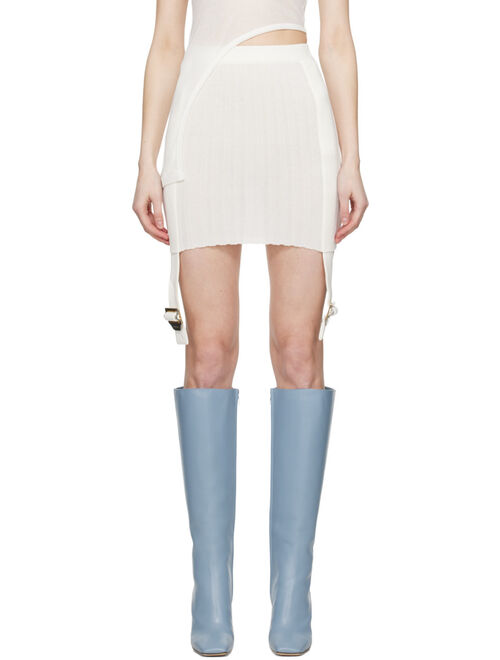 Dion Lee White Utility Miniskirt