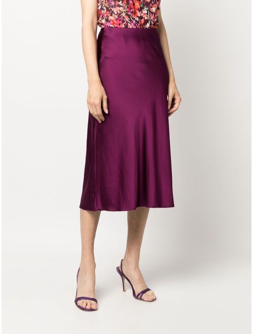 Patrizia Pepe high-waisted satin midi skirt