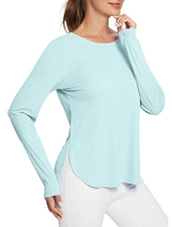 Women's Sun Shirts UPF 50  Long Sleeve Hiking Tops Lightweight Quick Dry UV Protection Outdoor Clothing