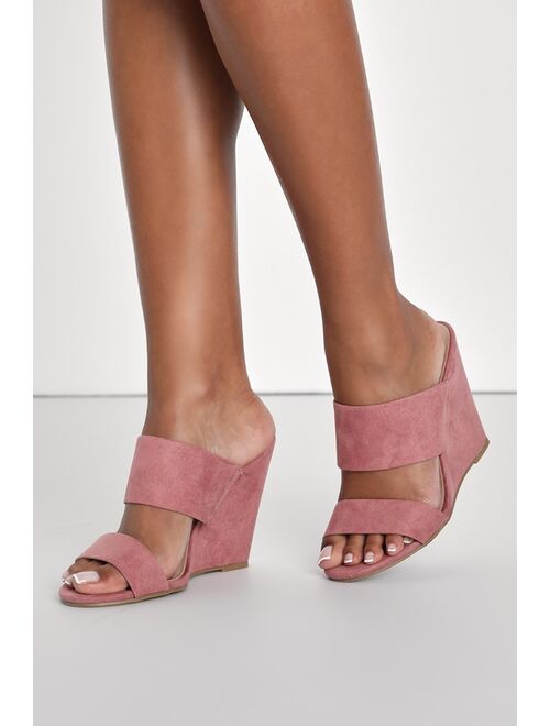 Lulus Biava Gold Wedge Sandals