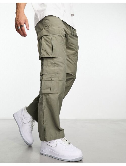 PacSun Parker baggy cargo pants in dusty olive