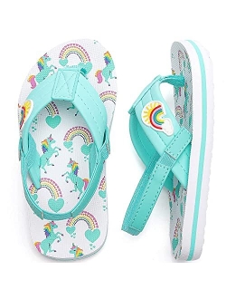 Saidoteto Boys Girls Flip Flops Child Summer Slip-on Thong Sandals Beach Pool Water Shoes(Little/Big Kid)