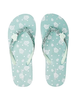 Ataiwee Girl's Flip Flops, Kid's Slip On Thong Sandals with Fruit Printed.