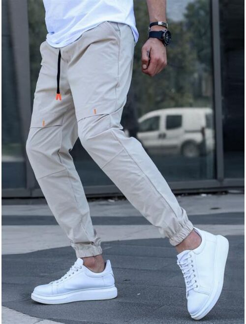 Manfinity Homme Men Slant Pocket Drawstring Waist Pants