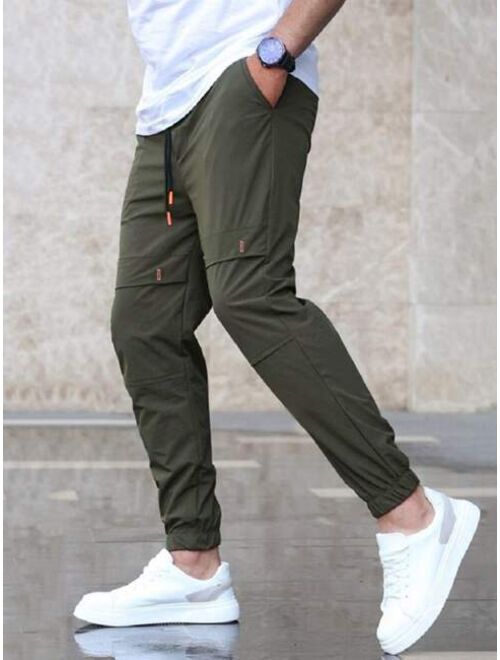 Manfinity Homme Men Slant Pocket Drawstring Waist Pants