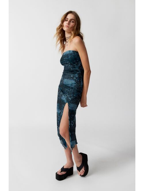 Urban Outfitters UO Samara Mesh Strapless Midi Dress