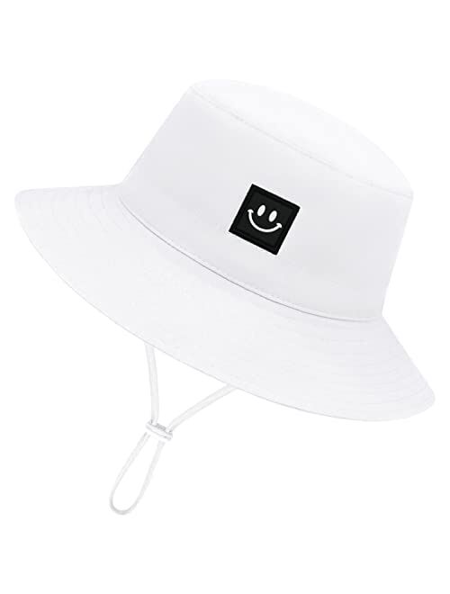 Sarfel Baby Sun Hat Toddler Sun Hat Wide Brim Toddler Bucket Hat Infant Sun Hat for Boys Girls UPF 50+ Kids Hat Baby Beach Hat