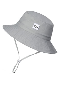 MaxNova Baby Sun Hat Smile Face UPF 50+ Toddler Bucket Hat for Boys Girls 0-7 Years